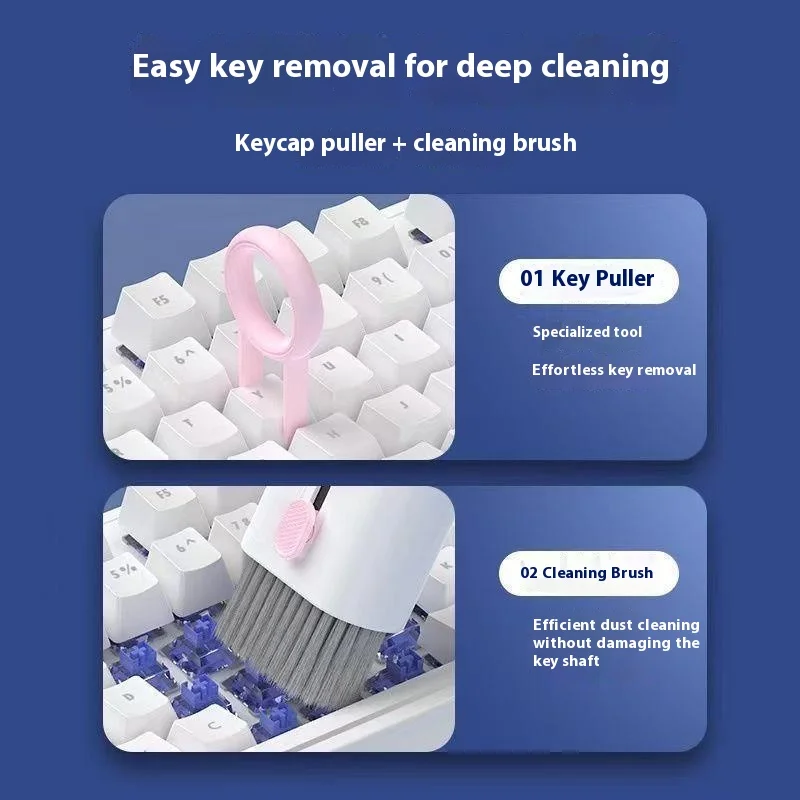 Multi-functional Bluetooth Earphone Cleaning All-in-one Phone Keyboard Screen Cleaning Brush Set Key Puller Dust Removal Cleaner