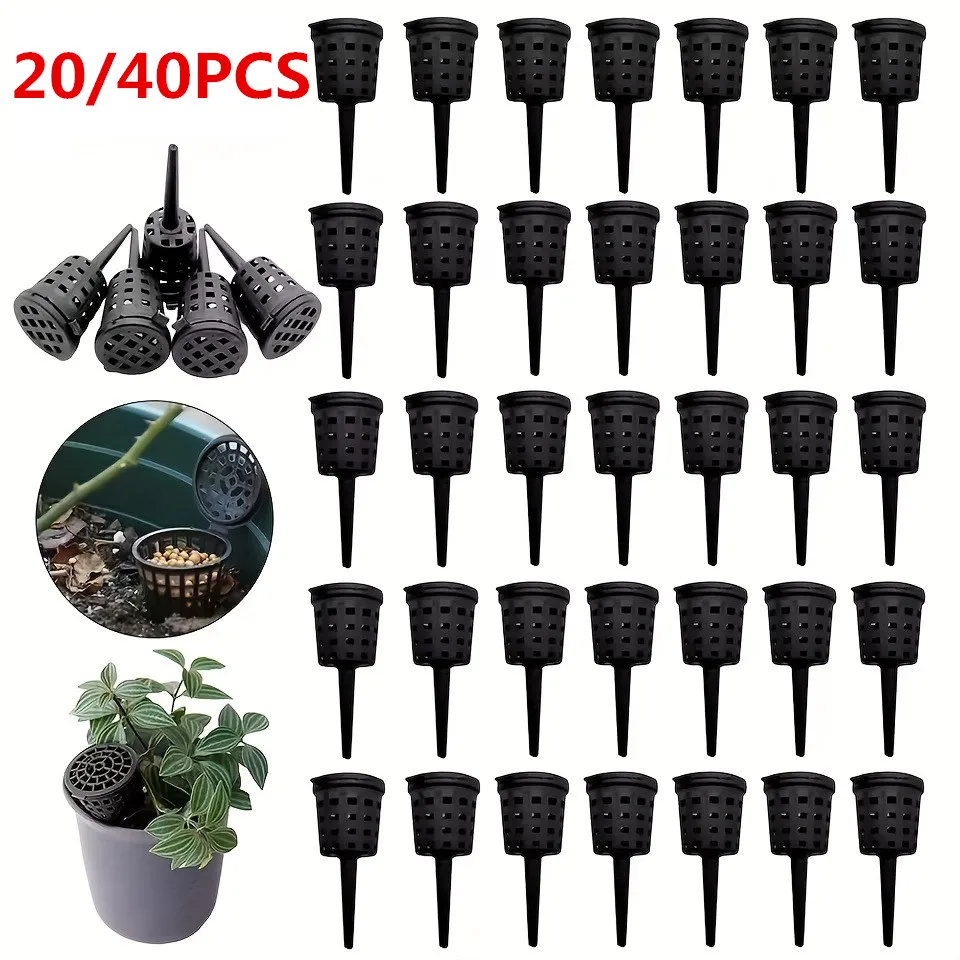 20/40 قطعة سلة الأسمدة مع غطاء صندوق الأسمدة بسهولة حمل جزء حاوية الأسمدة بونساي أداة حديقة صديقة للبيئة