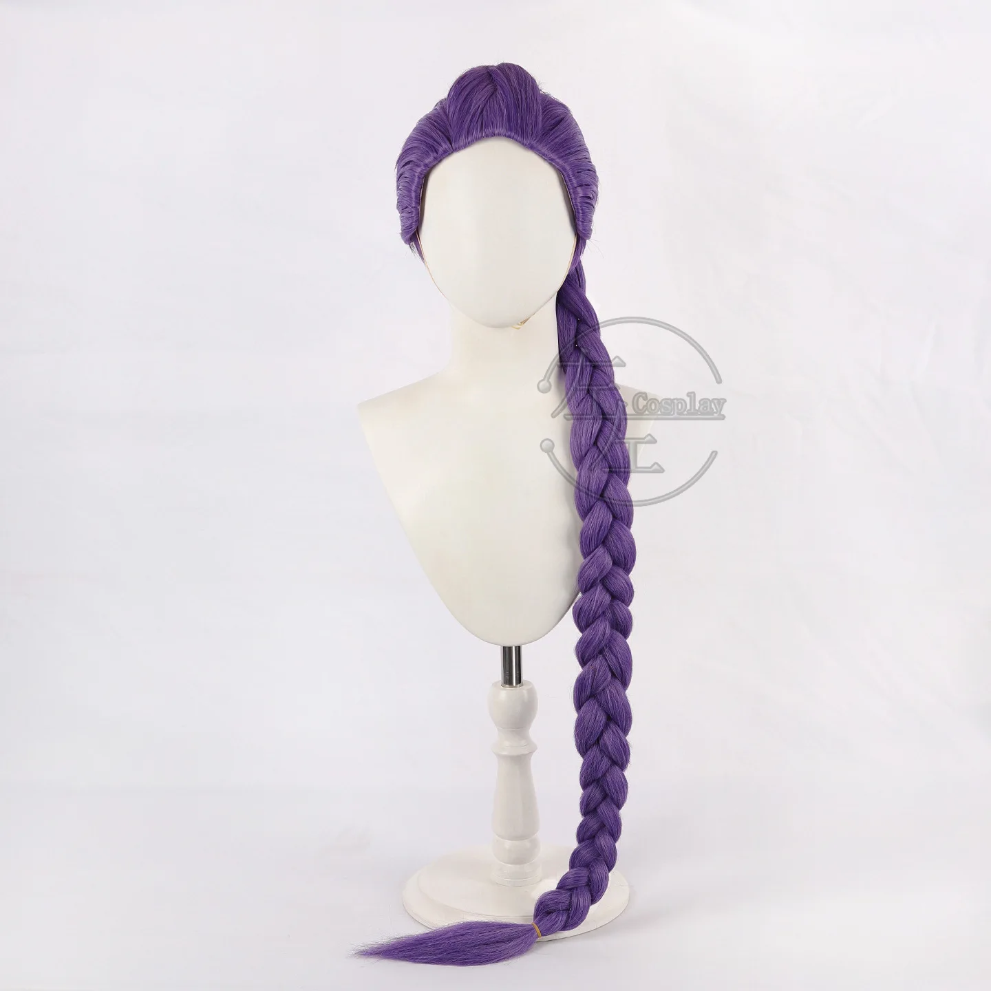 Rumi Cosplay perruques 100 cm de Long chasseurs de démons Cosplay résistant à la chaleur cheveux synthétiques femmes fête Rumi perruque couleur pourpre + bonnet de perruque