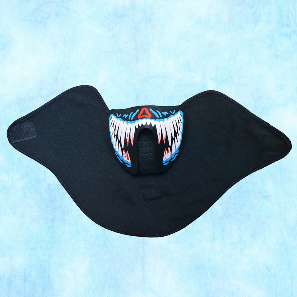 التحكم الصوتي LED تضيء قناع متوهج البلاستيك شريط مرن مهرجان حفلة الهالوين الهذيان نادي قناع وامض رائع