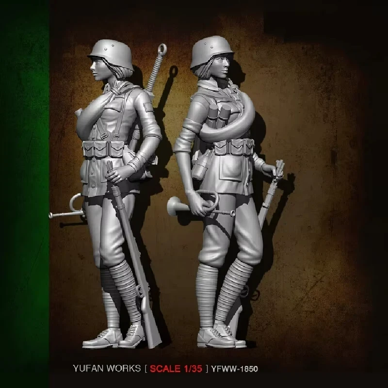 1/35 Horn Operator Soldier Resin Model Figure Gk Micro Miniature 3d Printed White Model Toy Unassembled And Unpainted Kit