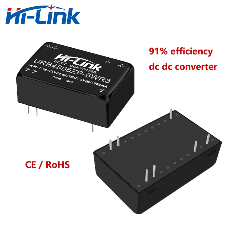 

10pcs/lot Hi-Link Manufacturer New URB4805ZP-6WR3 6W 48V to 5V 1.2A DC DC Converter Power Supply Intelligent Module In Stock