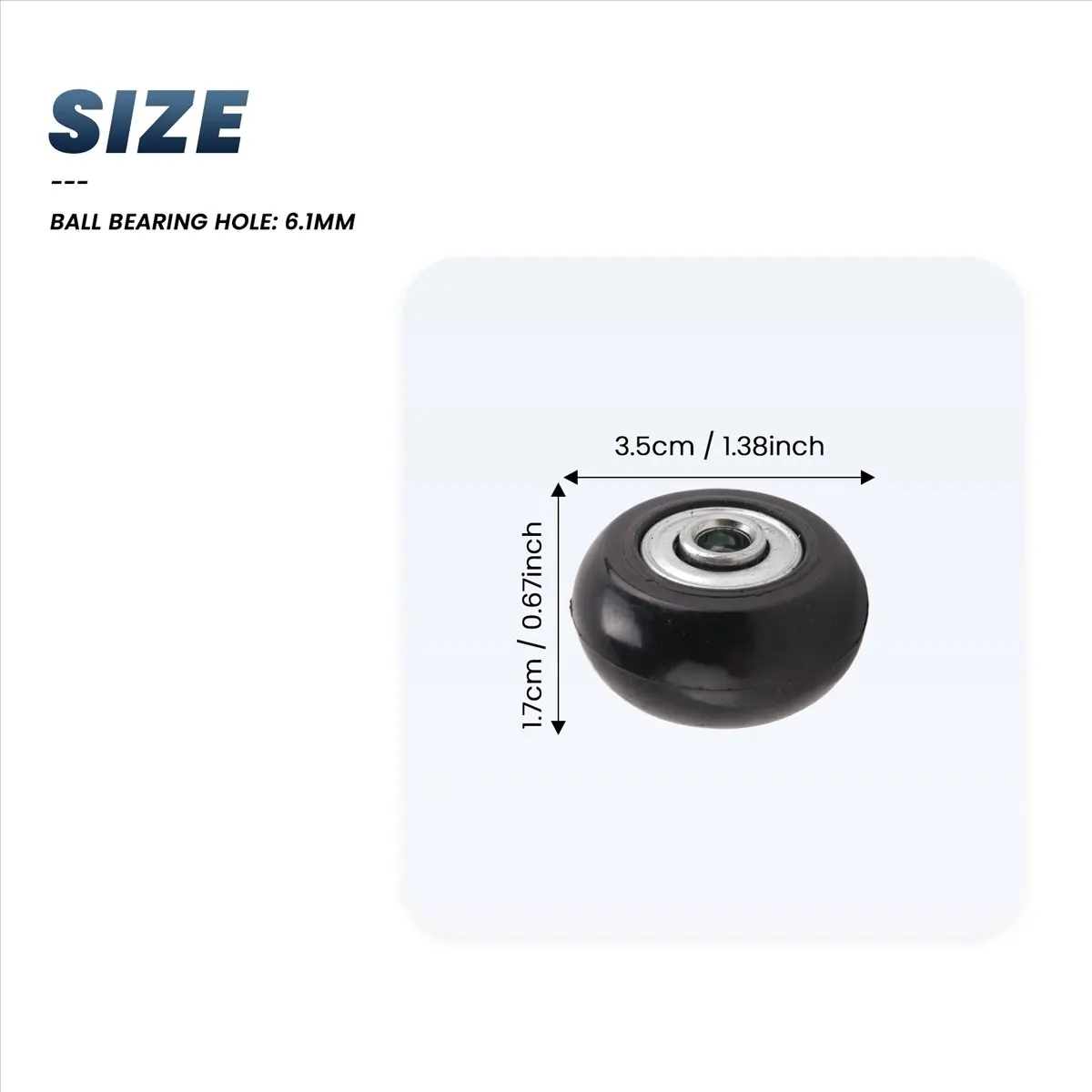 ABQR 2 jeux de roues de rechange pour valise à bagages, essieux, outil de réparation de luxe, diamètre extérieur 35mm