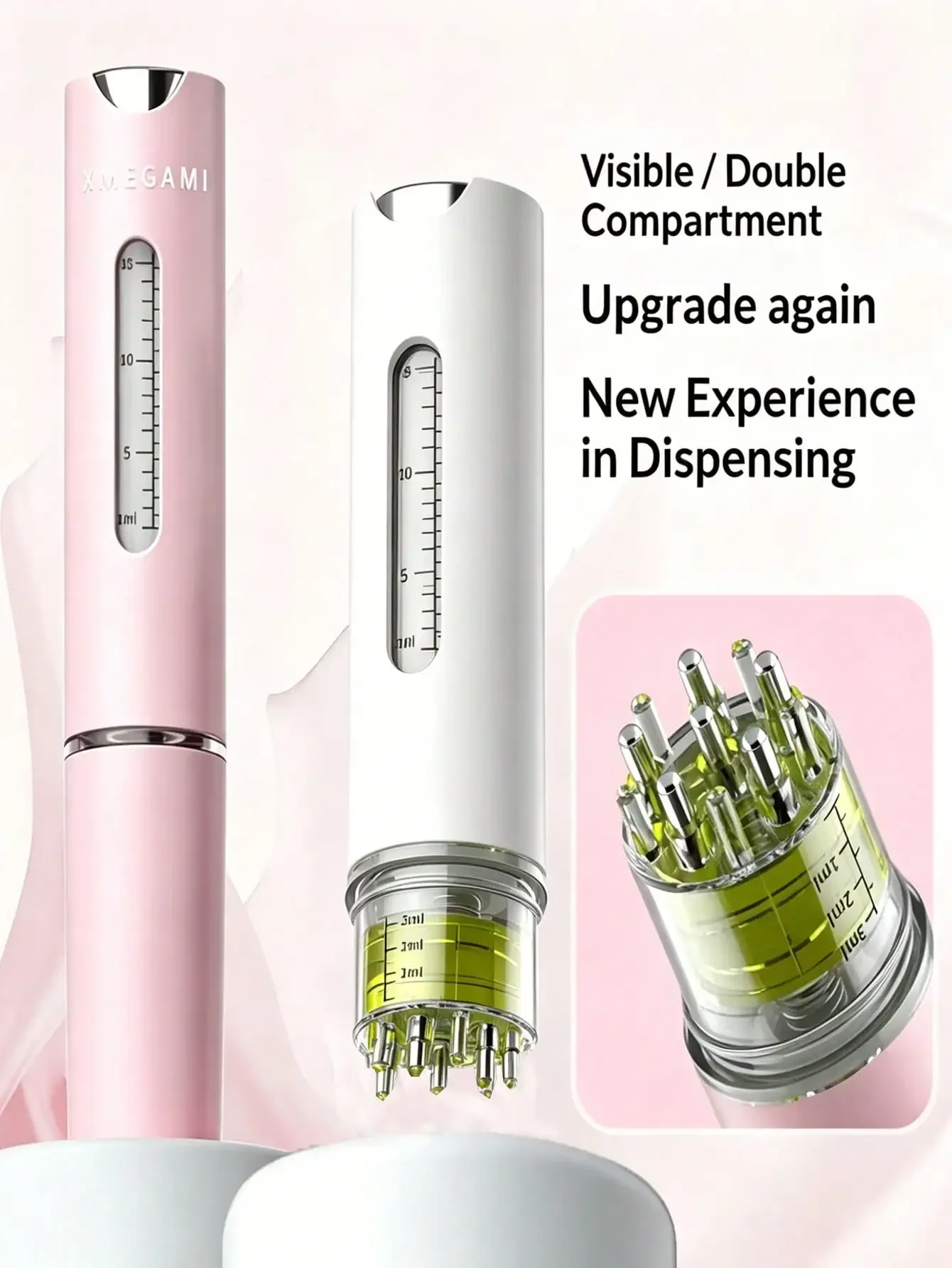 Scalp Applicator Travel Capacity Hair Growth Serum Guide Comb Roller Ball Applicator, Portable Scalp Applicator Comb, Adjustable Speed Hair Care Massage Comb, Scalp Massager Tool, Makes Scalp Smooth, Professional Hair Styling Tool, Suitable - view 3
