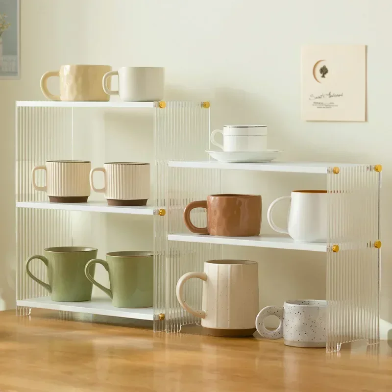 New model Dust-proof cup storage rack Acrylic cup holder Water cup Teacup display shelf Tabletop cup storage box