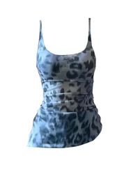 New Trend Sexy Camisole Gyaru Hiphop High Street Off Shoulder Tank Top Sleeveless Clubwear Blue Vest Coquette 2000s Aesthetic