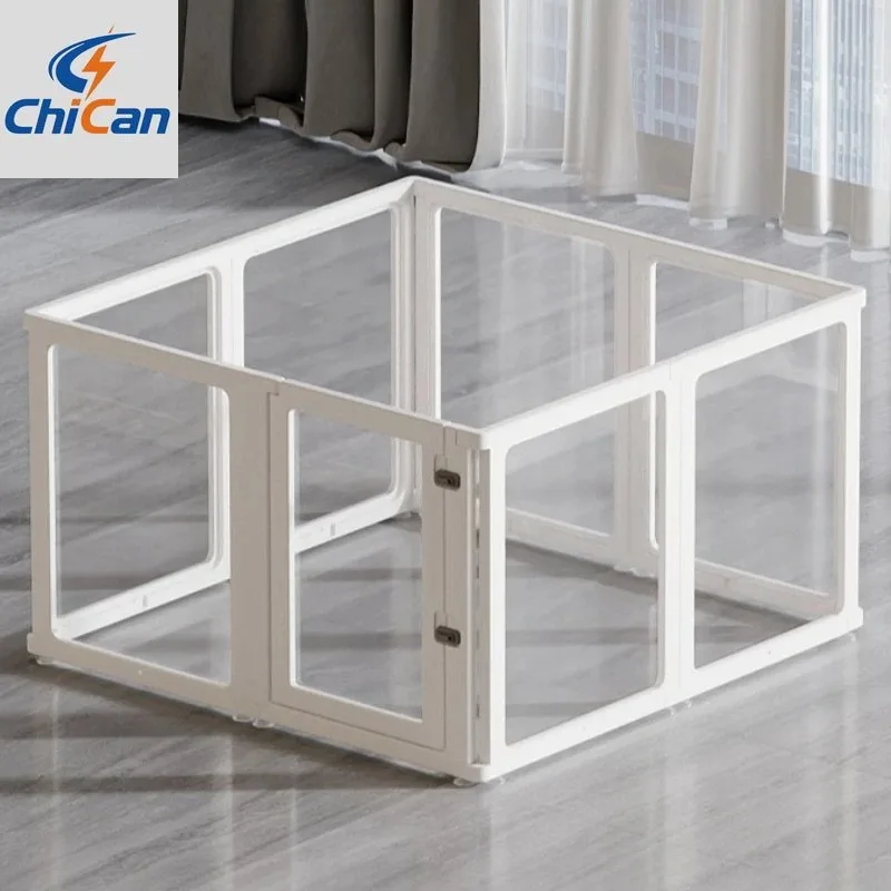 

【Hot】Indoor Dog Fences Cages Backyard Transparent Dog Enclosure High Home Puppy Playpen Small Animals Crate Portable Pet Corral
