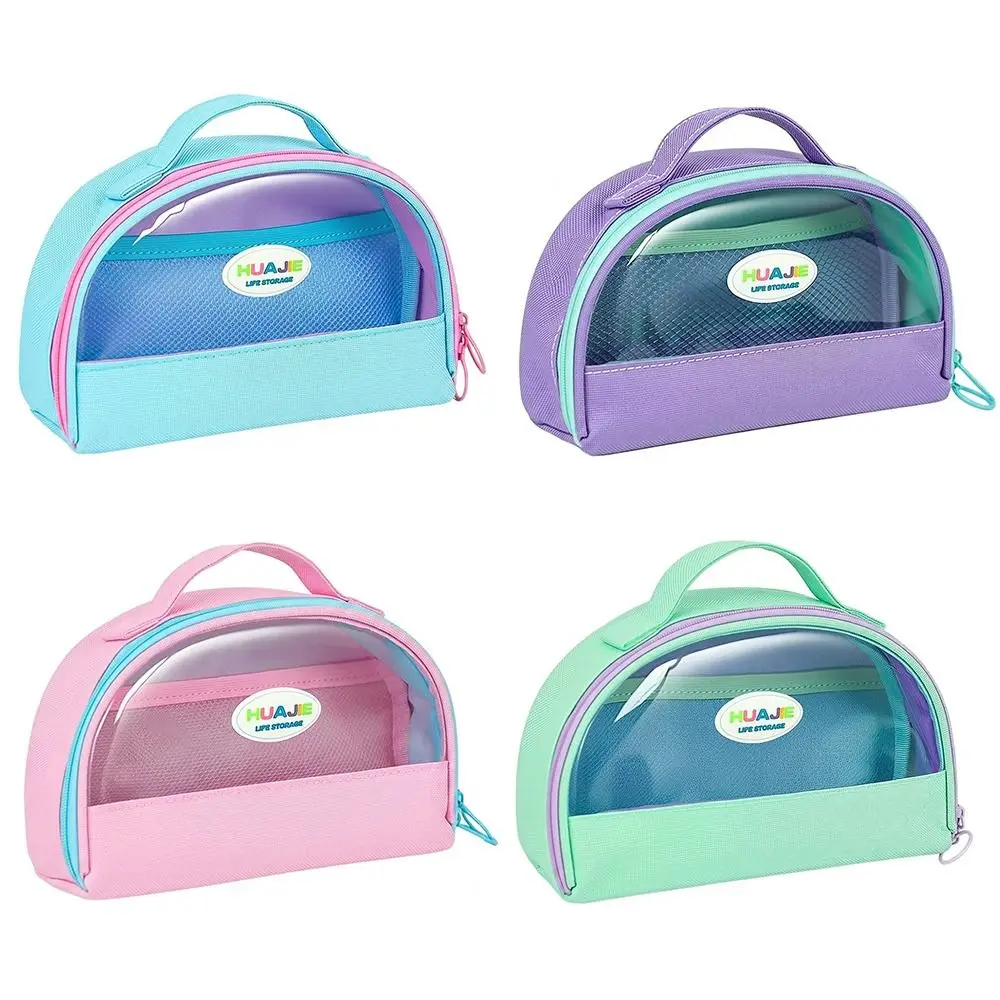 High Quality Macaron Color Pencil Case Multi-layer Large Capacity Pencil Pouch Clear Stationery Organizer School Office
