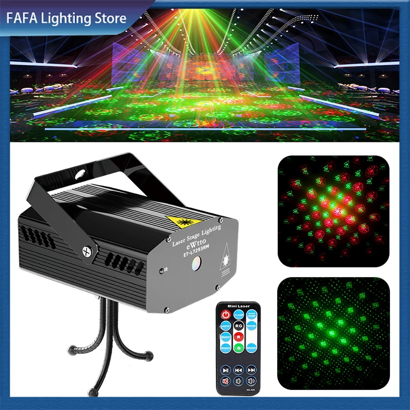 6 IN 1 Mini LED Stage Lights Portable DJ Disco Party Projector Light KTV Lamp Laser Lights For Christmas Wedding Birthday Party