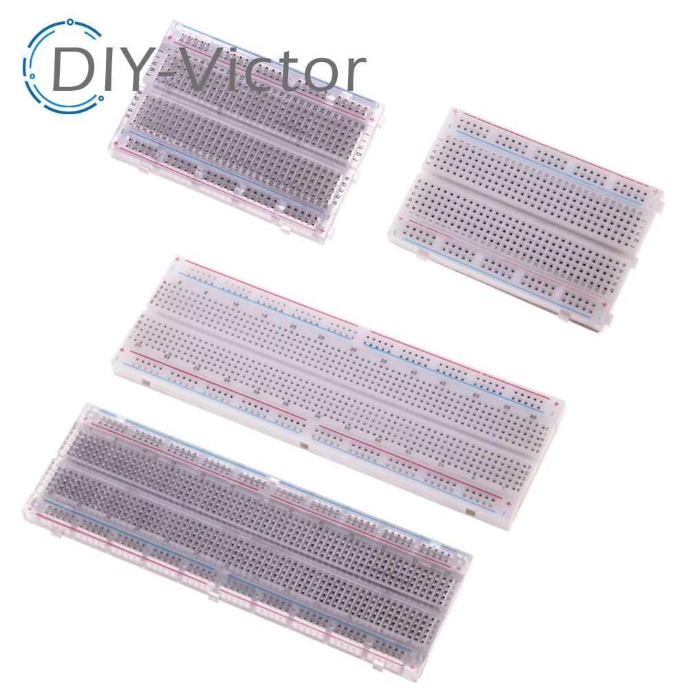 1pcs NEW MB-102 MB102 Breadboard 830 Point Solderless PCB Bread Board White/Transparent Test Develop DIY For Arduino