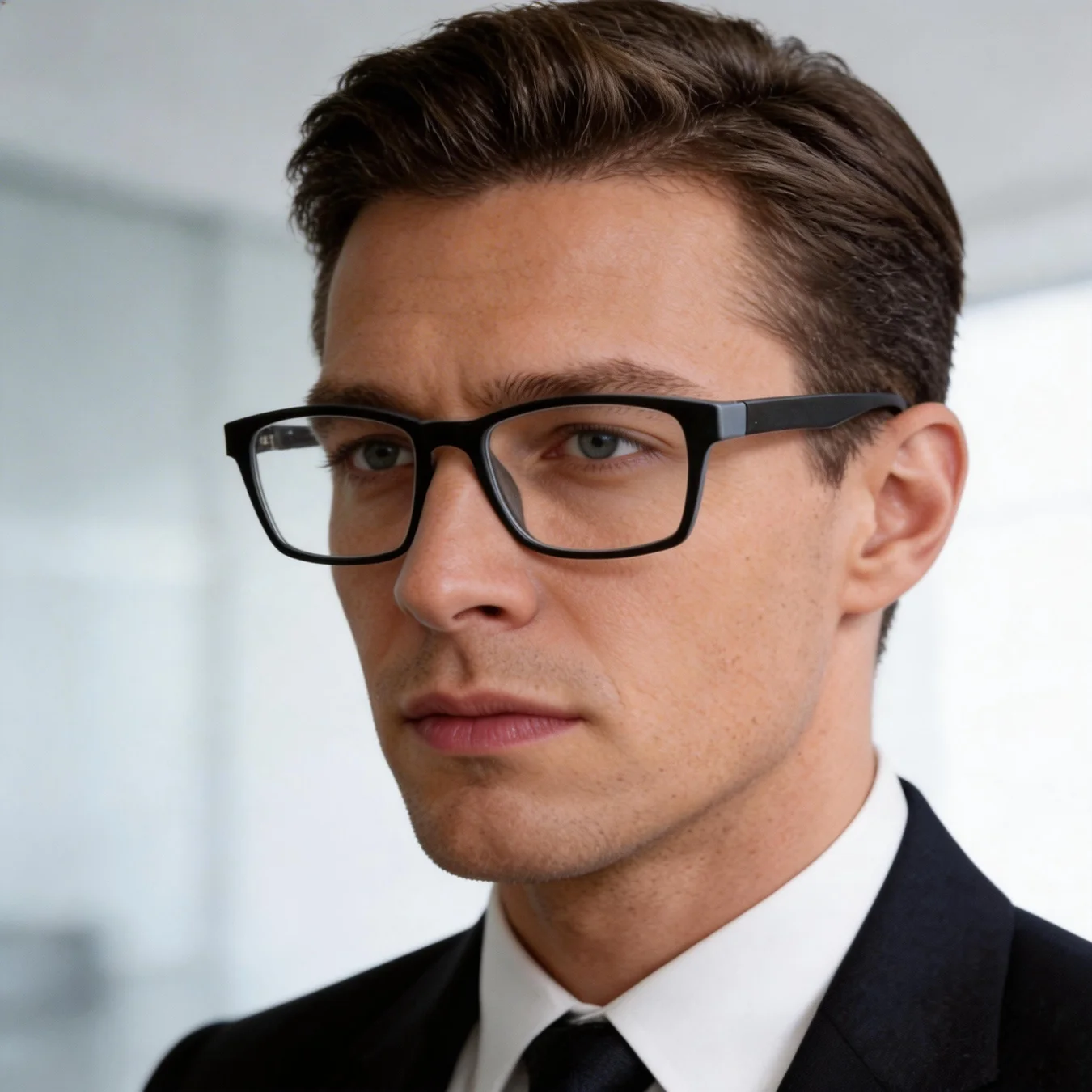 Unisex Schwarze Eckige Lesebrille mit Blaulichtfilter, Hochwertige TR90-Fassung, Komfortable Brille für Büro & Alltag, Reduziert Augenbelastung