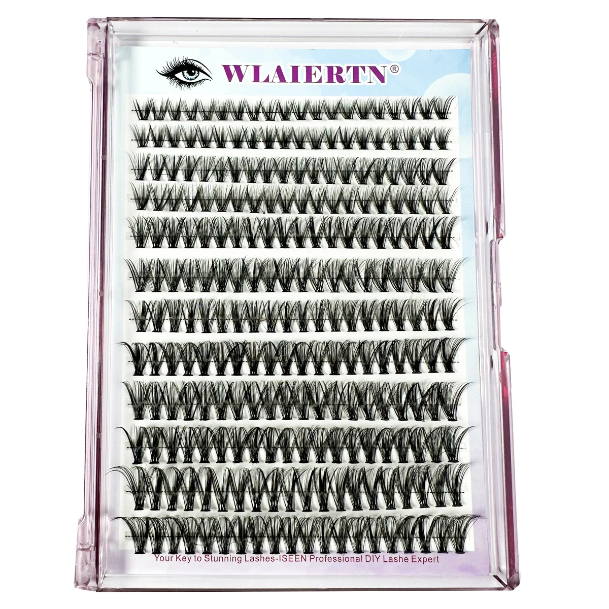 12Rows DIY 3D Fluffy Lash Clusters 160D/90D/30D Thick Eyelash Clusters Wispy Individual Lashes 10-18mm Cluster Eyelash Extension