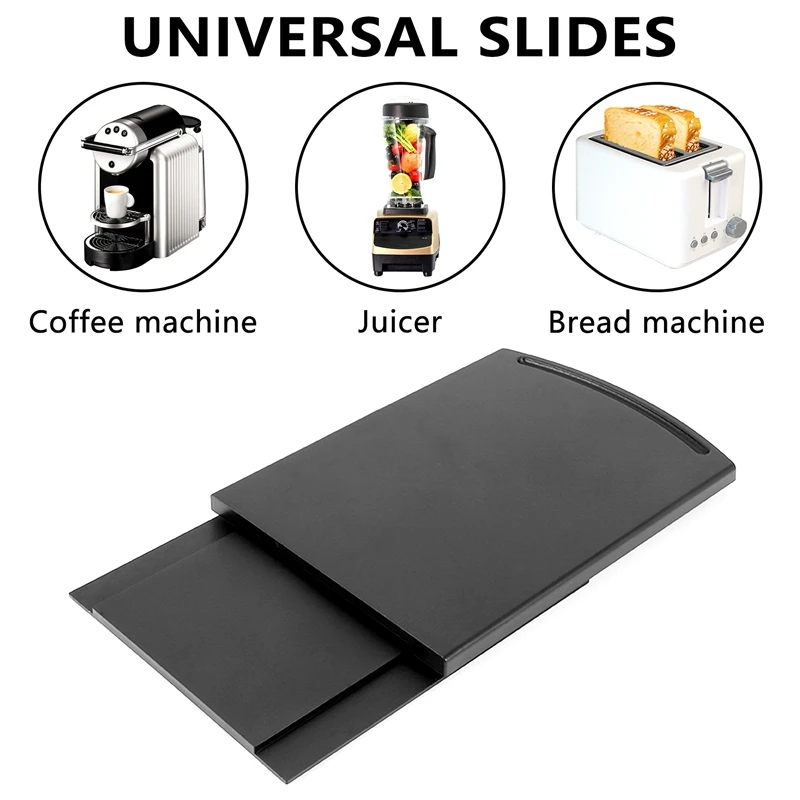 Kitchen Sink Sliding Coffee Tray Mat, Under-Cabinet Equipment Coffee Machine Toaster Countertop Storage Moving Slider-Base Slidi