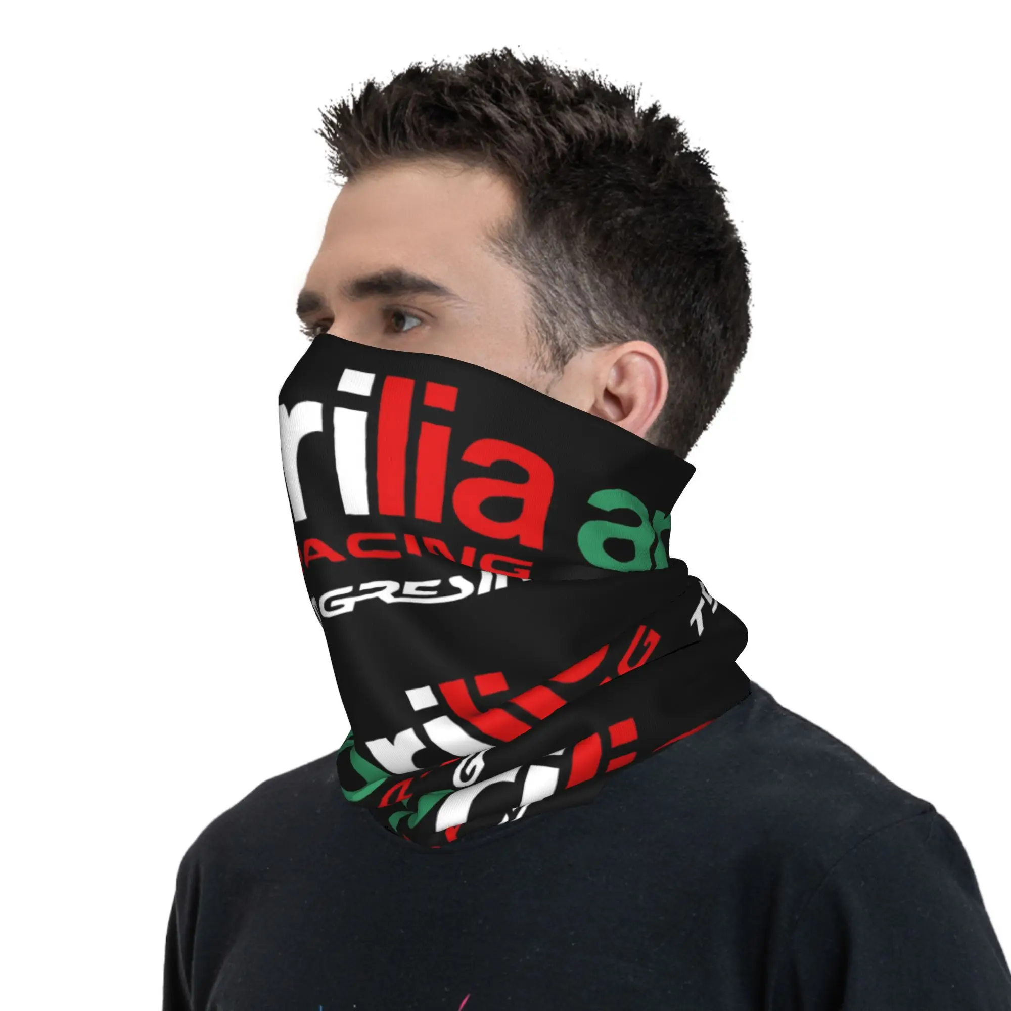 カスタム A-Aprilias ロゴバンダナネックウォーマー女性男性冬ハイキングスキースカーフゲートルオートバイフェイスカバー