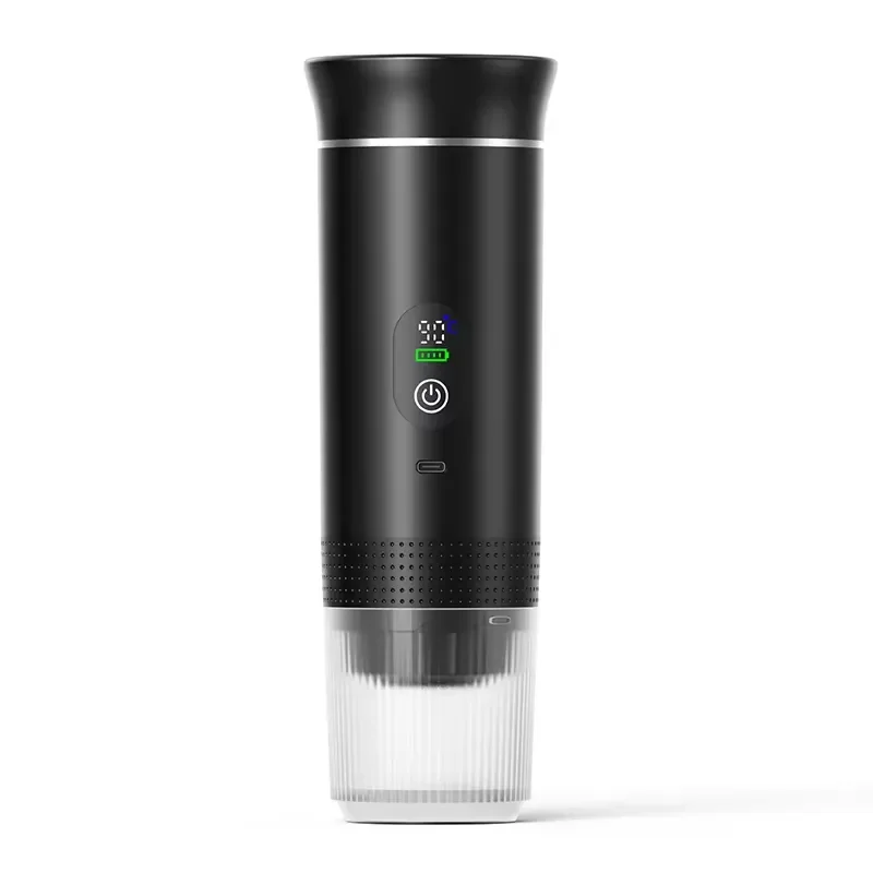 Portable Mini Fully Automatic Battery/USB Stainless Steel Capsule Coffee Machine Heated Brewing 3-in-1 Function Espresso Hot