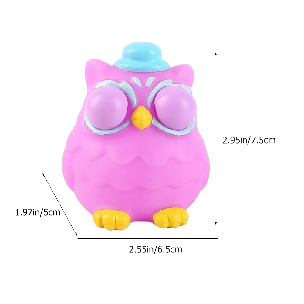 3 pçs coruja squeeze dos desenhos animados olho popping alívio do estresse fidget animal sensorial ansiedade alívio para escritório festa em casa descompressão