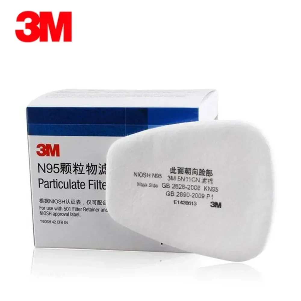 

10pcs/Box 3M 5N11 Cotton Filters For 6200/7502/6800 Dust Gas Mask Accessories Painting Spraying Replaceable Filtering