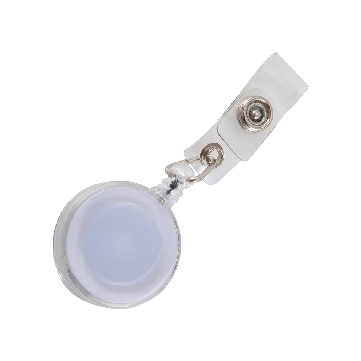 Retractable Ski Pass ID Card Badge Holder Key Chain Reels With Clip White HY