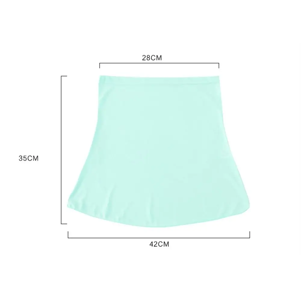 قناع واقي من الشمس أنيق للحماية من الشمس، لا يترك أثرًا من الحرير الجليدي، غطاء وجه قابل للتنفس بلون سادة، غطاء رقبة رفيع، ركوب الدراجات