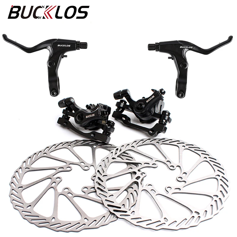 

BUCKLOS Bike Mechanical Disc Brakes Front/Rear Bicycle Caliper Mountain Bicycle Mechanical Brake Set 160mm MTB Brake Rotors