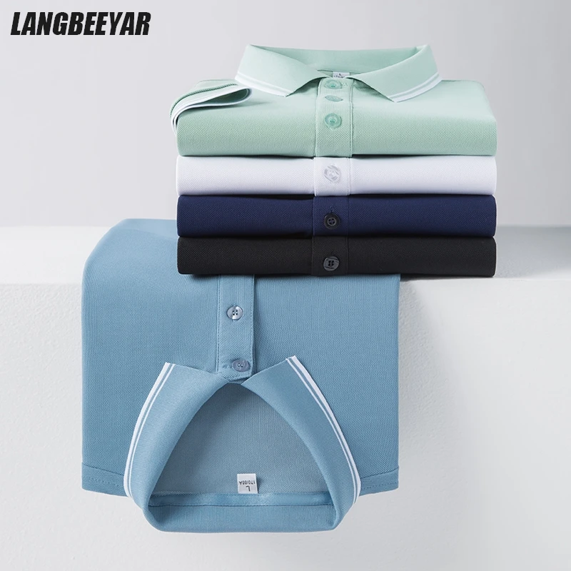 

High Quality New Summer Brand Polo Soft Classic Shirt Short Sleeve Slim Fit Plain Casual Tops Fashions Streetwear Men Clothing