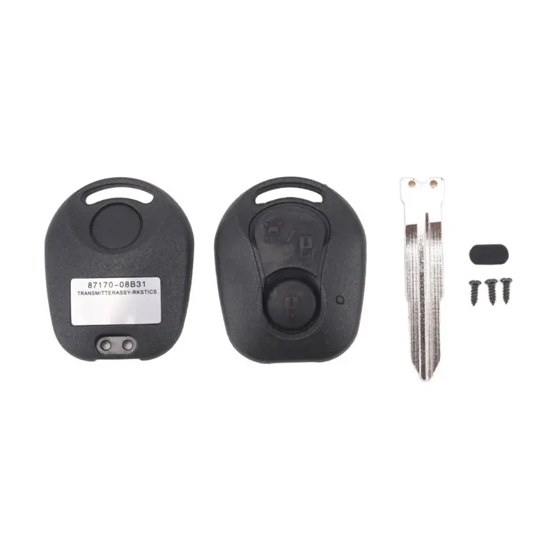 ABXV-2 Buttons Remote Key Shell For Ssangyong Actyon Kyron Rexton Uncut Blade Key Fob Cover Case Replacement