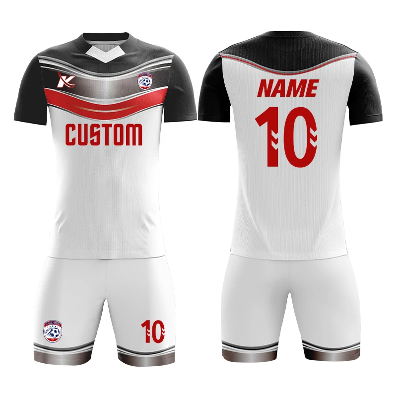 Custom Sublimation Football Jersey Sets Breathable Football Uniform Team Soccer Jersey Set Training Soccer Uniform For Men image 4