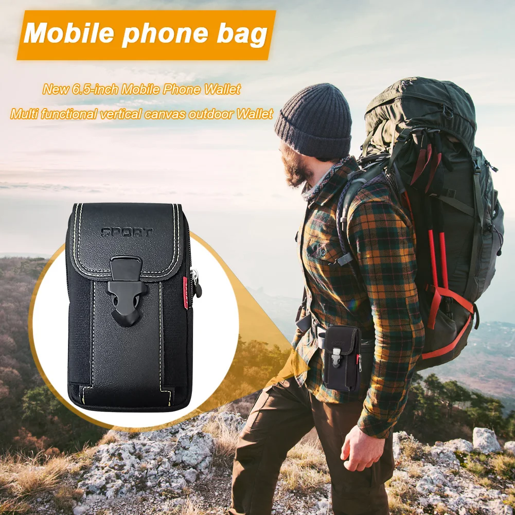 Man Belt Pouch Mobile Phone Bag for Men Phone Holster Bag Molle Waist Bag Pack Small Tactical Duty Belt Backpack Card Holder