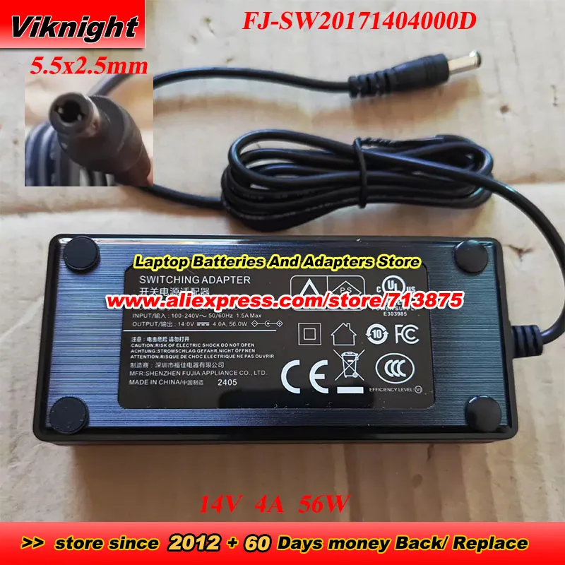 

FJ-SW20171404000D AC Adapter 14V 4A 56W Power Supply for X431 with 5.5x2.5mm Power Adapter