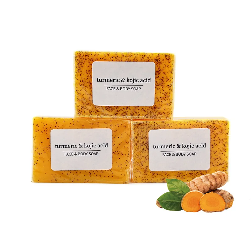 Popular Turmeric Handcrafted Essential Oil Soap, Ginger-Flavored Curcumin Soap, Cleansing & Bathing Soap.