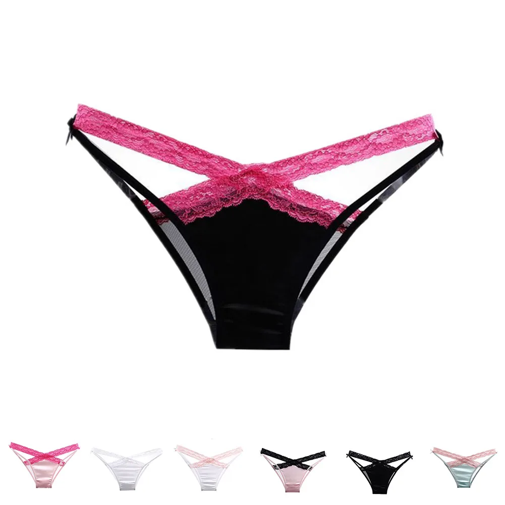 Sexy Lace Transparent Women Underpants Underwear Hollow Out Breathable High Cut Panties Female Briefs Shorts
