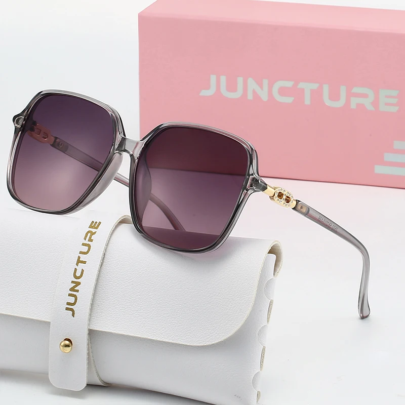 JUNCTURE Polarisierte Damen-Sonnenbrille, modisch, quadratisch, Sonnenbrille, Farbverlauf, Damenbrille, Party, Urlaub, Geschenke, Sonnenbrille für Damen