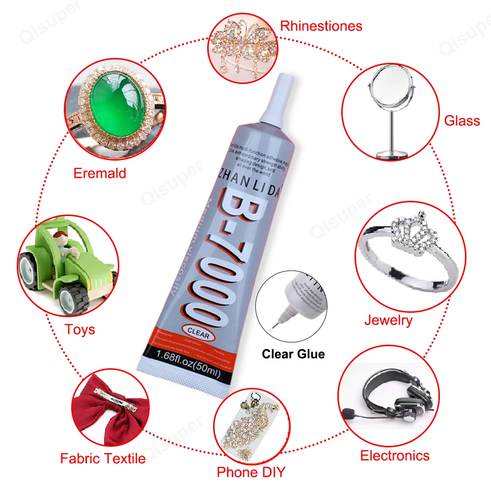 Glue Cell Phone Display Speaker Repair Textile Cloth Fabric Rhinestones Craft Jewelry Super Adhesive Zhanlida with Precision Tip