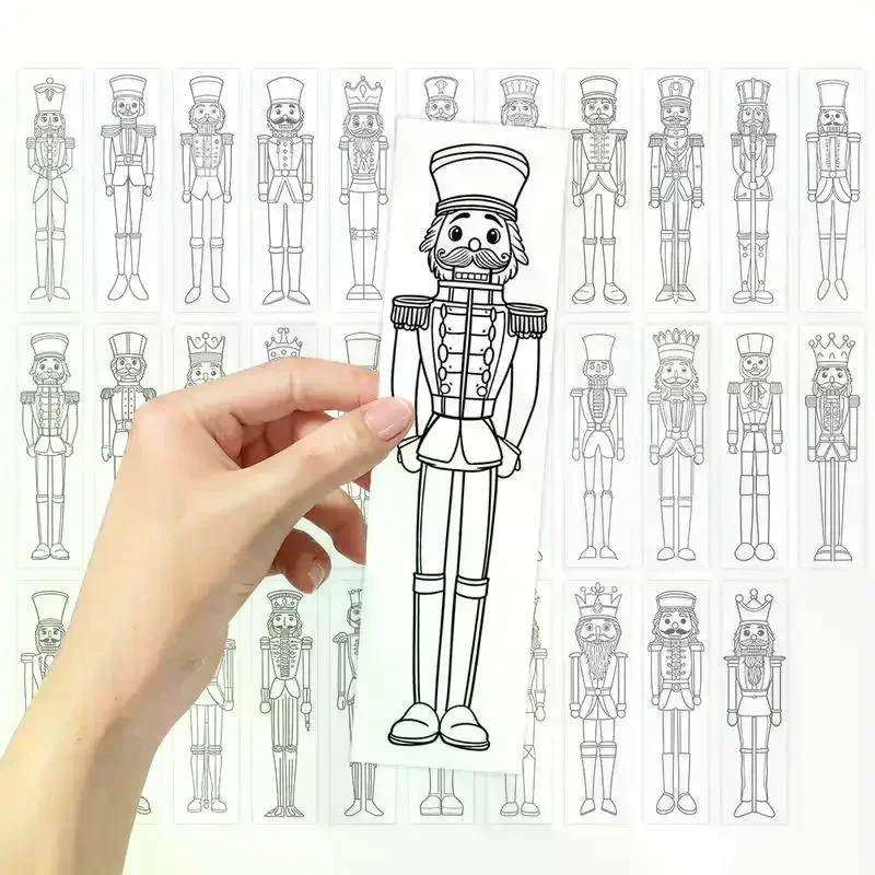 32 قطعة الإشارات المرجعية الكرتون عيد الميلاد الحد الأدنى لتقوم بها بنفسك خط ملء علامة مرجعية فارغة علامات الصفحة الزخرفية هدية لمحبي الكتاب #6