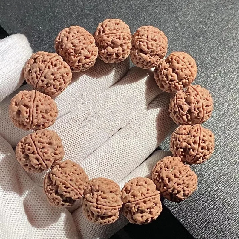 

Nepal Big Rudraksha Bracelet Men and Women Plum Blossom Corpulent Double Texture Buddha Crafts Hand Toy Beads