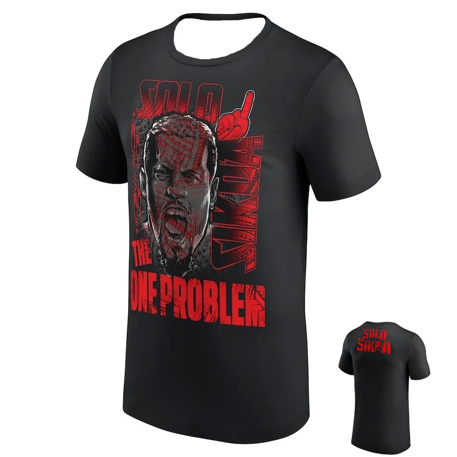 

Мужская летняя одежда WWE Solo Saree The One Problem, быстросохнущая футболка, впитывающая пот, топ Moto