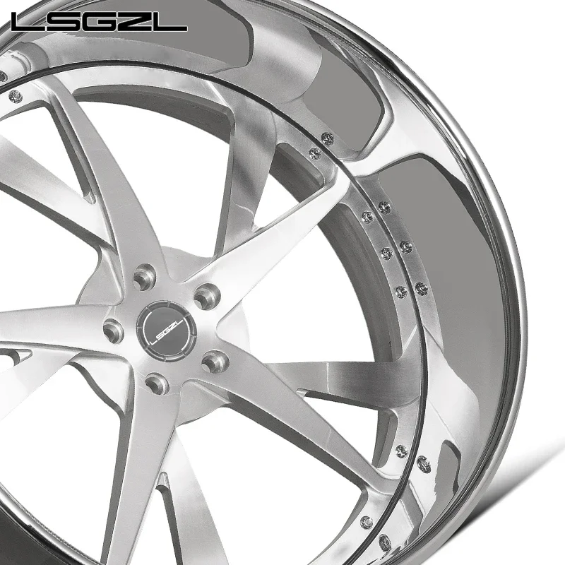 Customize Forged 2 Piece Wheel 18 20 22 24 26 28 Inch Deep Dish Rims 6X139.7 5x120 Passenger Car Wheel for Modified Car