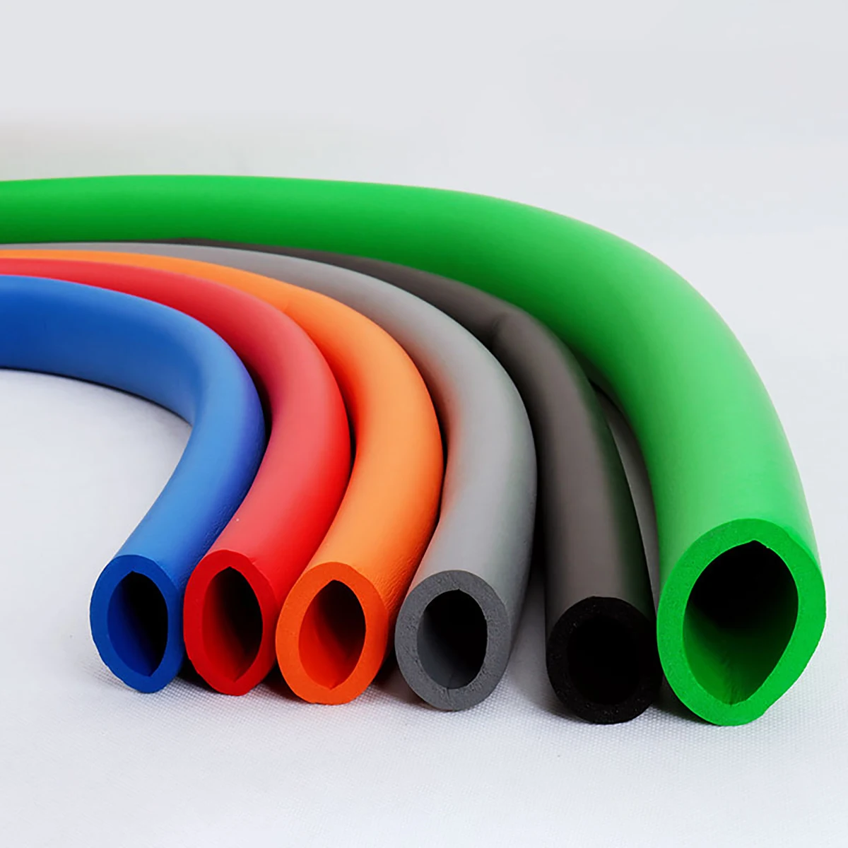 1 Meter Colorful NBR Sponge Tube Heat Insulation Smooth Rubber Foam Tube Sponge Sleeve Fitness Mechanical Equipment Handlebar