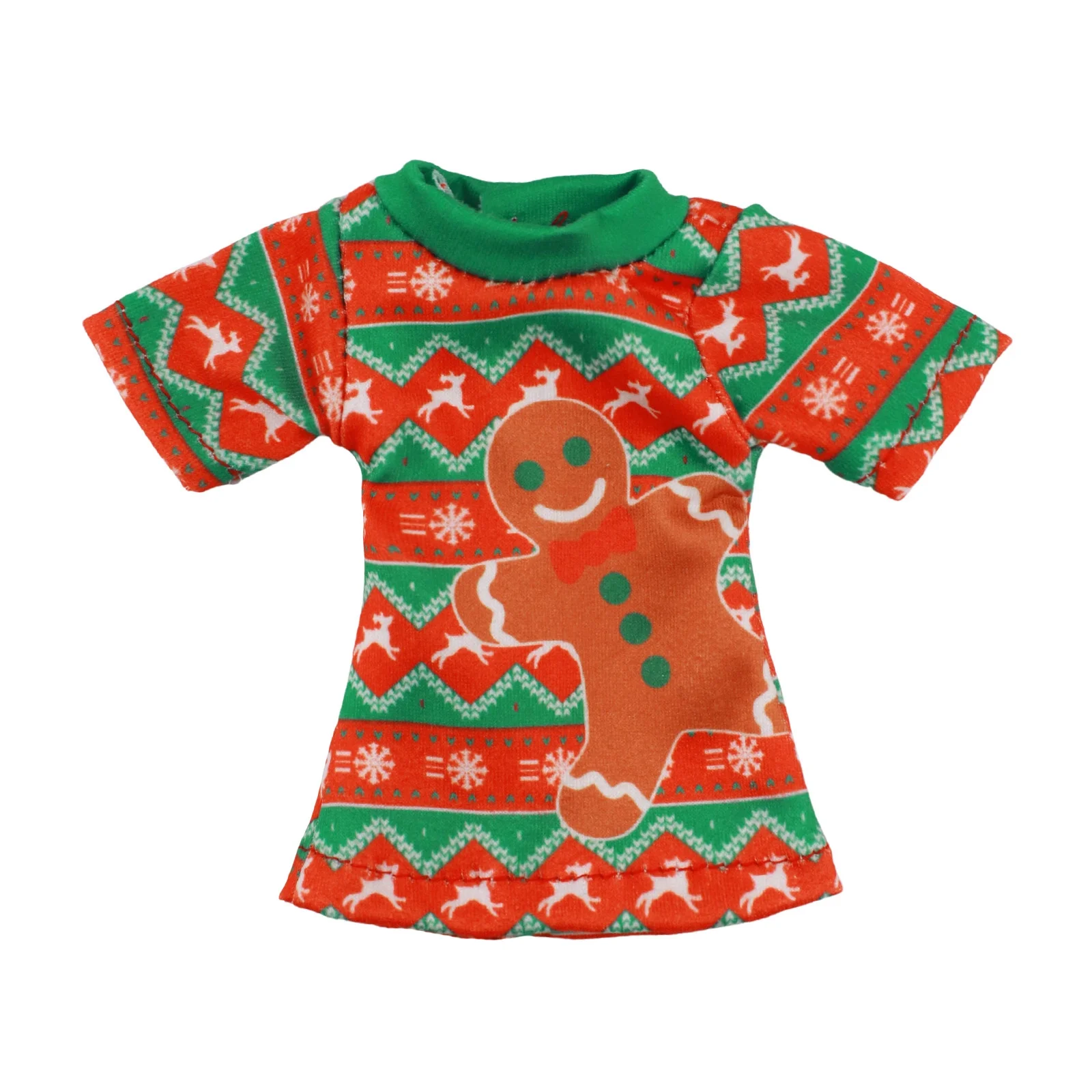 Pajamas T-shirt For Elf Doll Red Boy For Babi 11.8 Inch Doll Clothes Dress Accessories Christmas Gift Girl's Toys
