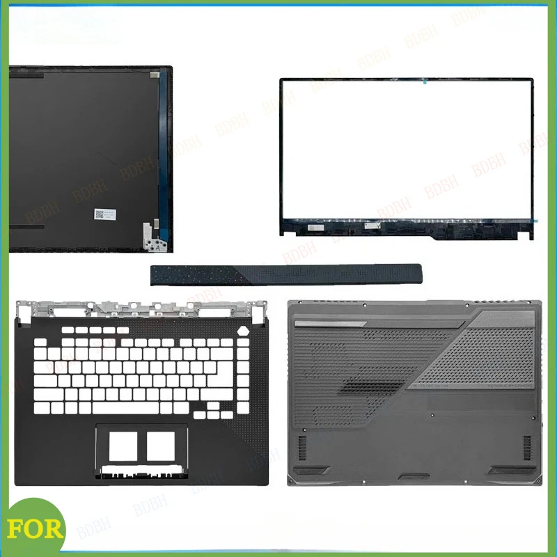 

New Laptop LCD Back Cover Palmrest Bottom Case Hinges Case 15.6 Inch For ROG Strix G15 G513 G513Q G533 GX551
