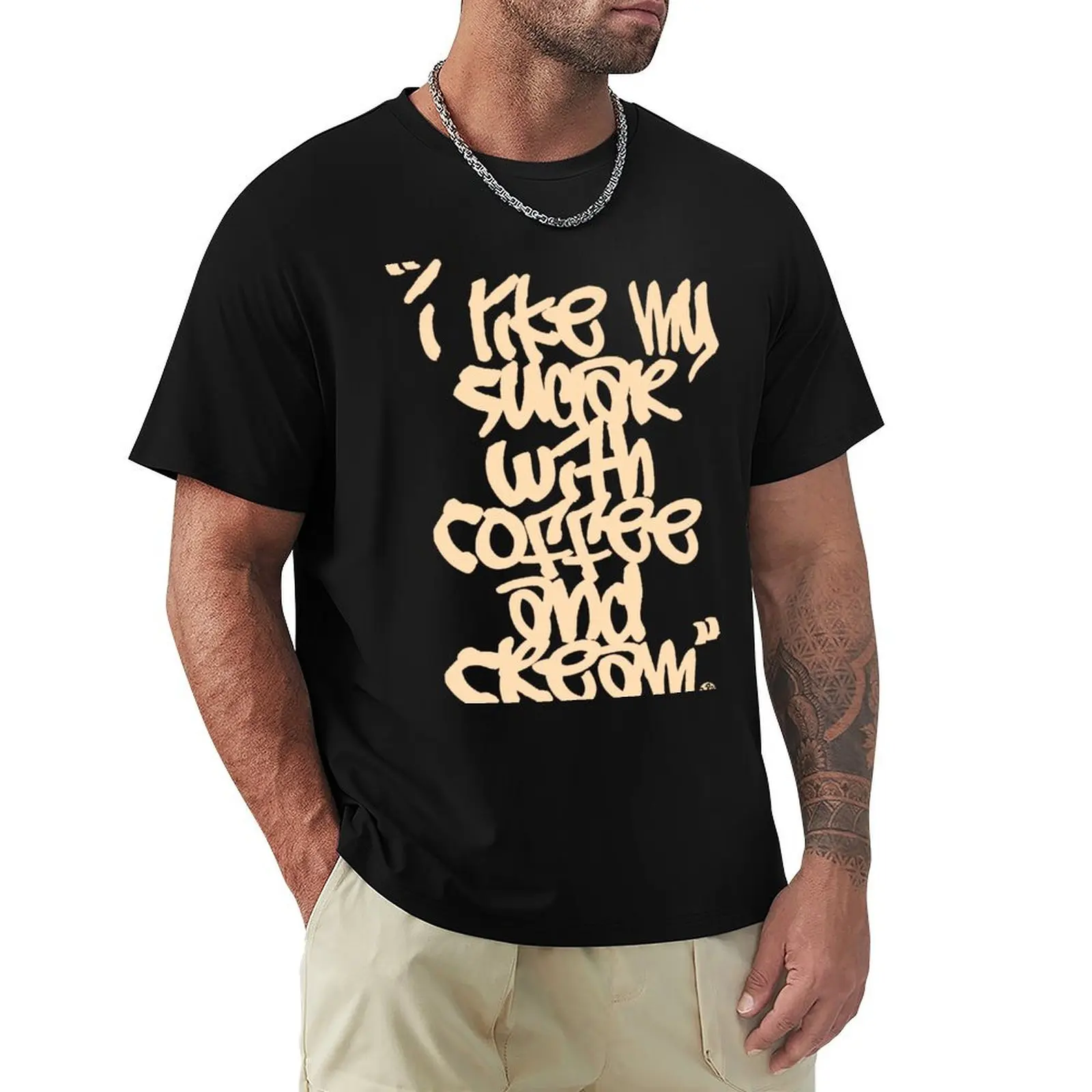 I like my sugar with coffee and cream - Cream T-Shirt Breathable Workout Short Sleeve Top