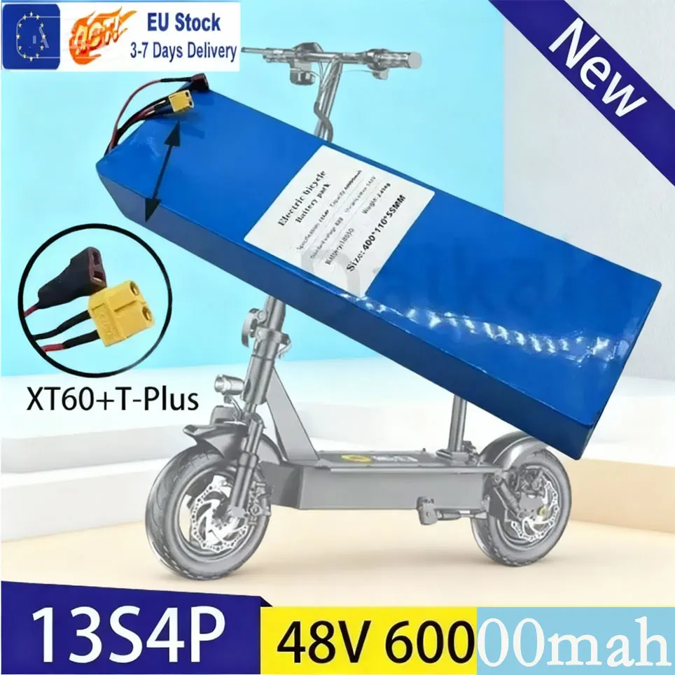 Batería original de iones de litio de 48V, 60Ah, 2000W, 13S4P para scooters eléctricos CitycocoBMS de 54.6V