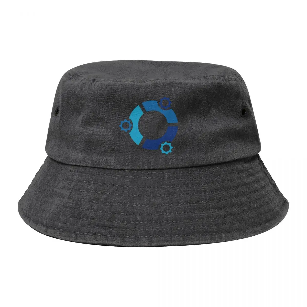 

Linux Ubuntu Kubuntu Bucket Cap Cotton Cowboy Washed Denim Bucket Hats Fisherman Unisex Hop Bob Folding Hip Hats