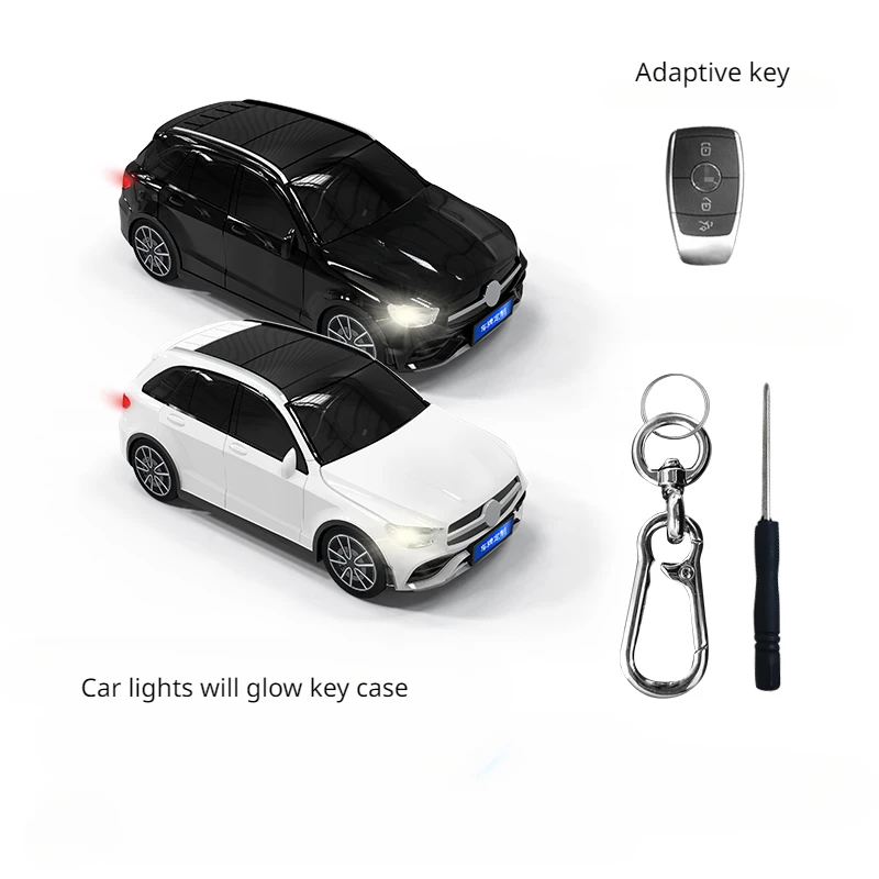 

For Mercedes-Benz GLC Key Cover Car Model Case Remote Control Protective Cover Keychain Accessory Surprise Gift Car Decoration