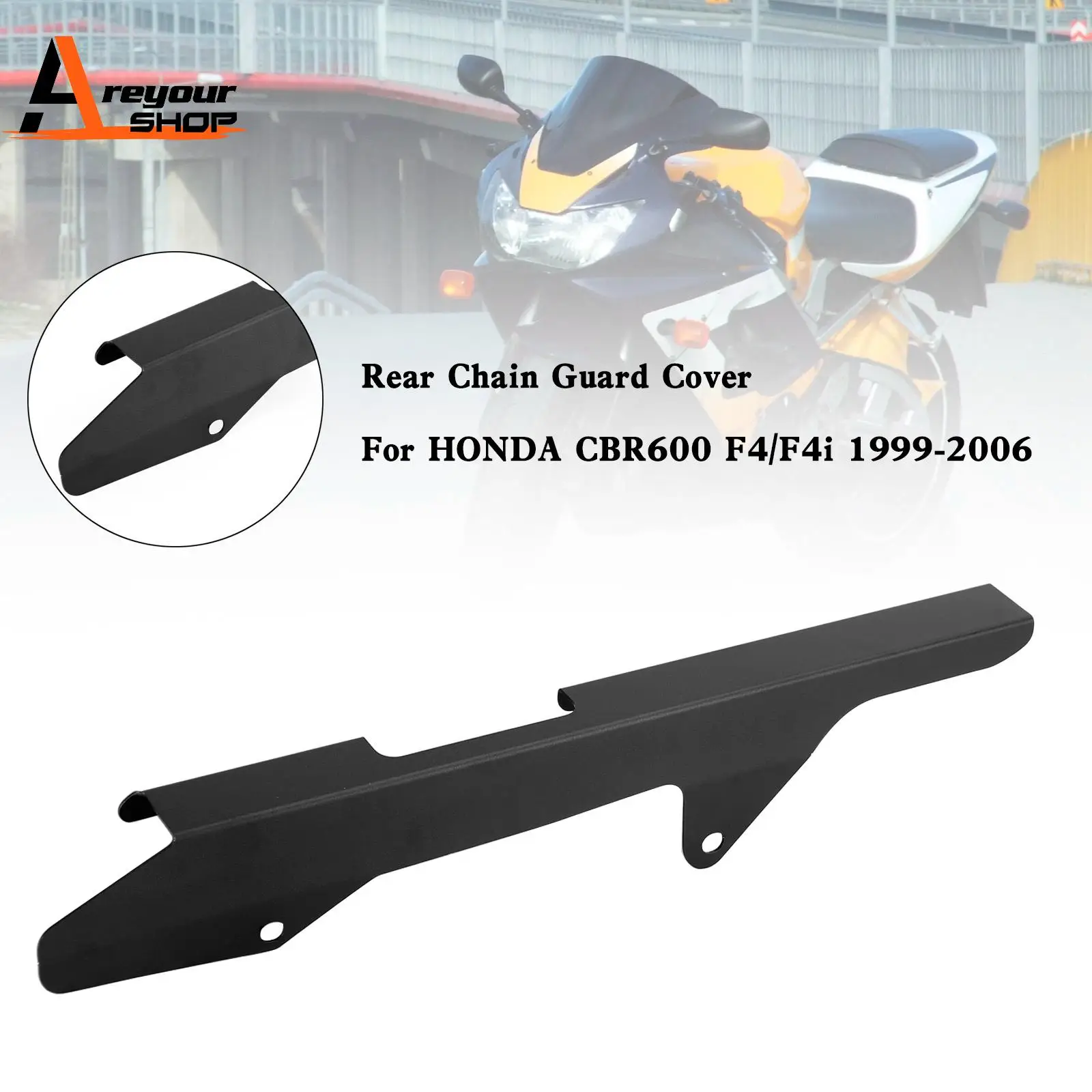 スプロケットチェーンガードブラックホンダcbr-600-f4-f4i-1999-2006用カバー