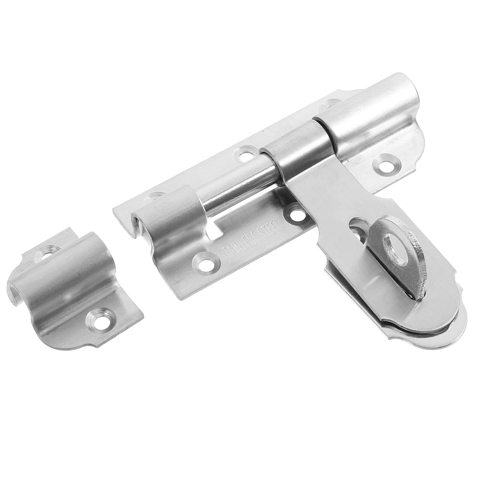 

4 Inch Stainless Steel Latch Slide Bolt Lock Gate Door Heavy Duty Barrel Bolt Slide Latch Door Locks For Inside Home Office Easy