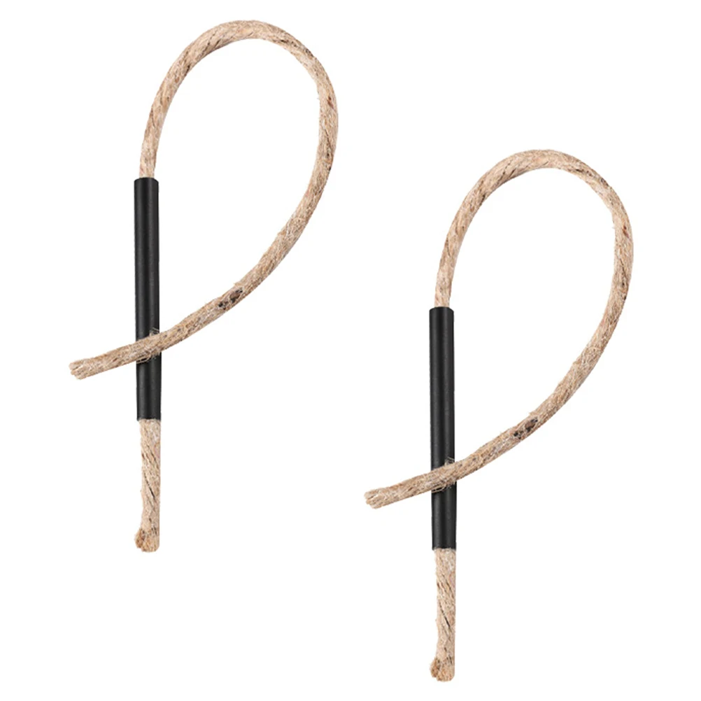 2Pcs Survival Wick Cord Fire Starter Outdoor Camping Rope Aluminum Handle Flame Resistant Windproof Fire Starter
