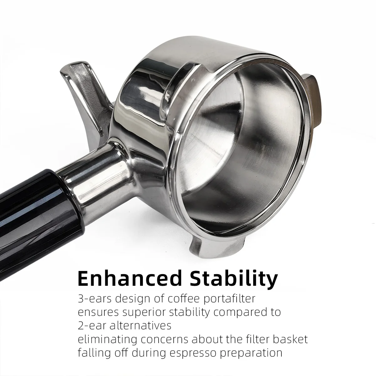Premium 54mm Portafilter 3 Ears Espresso Portafilter Replacement Bottomless Portafilter Compatible With Brev 8 Series Machines view 5