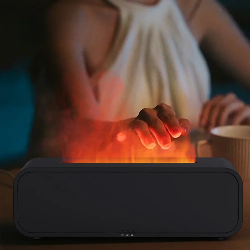 Sound Humidifier Flame Aroma Diffuser Office Quiet Operation Over 8h ABS PP Construction Sound-activated Technology