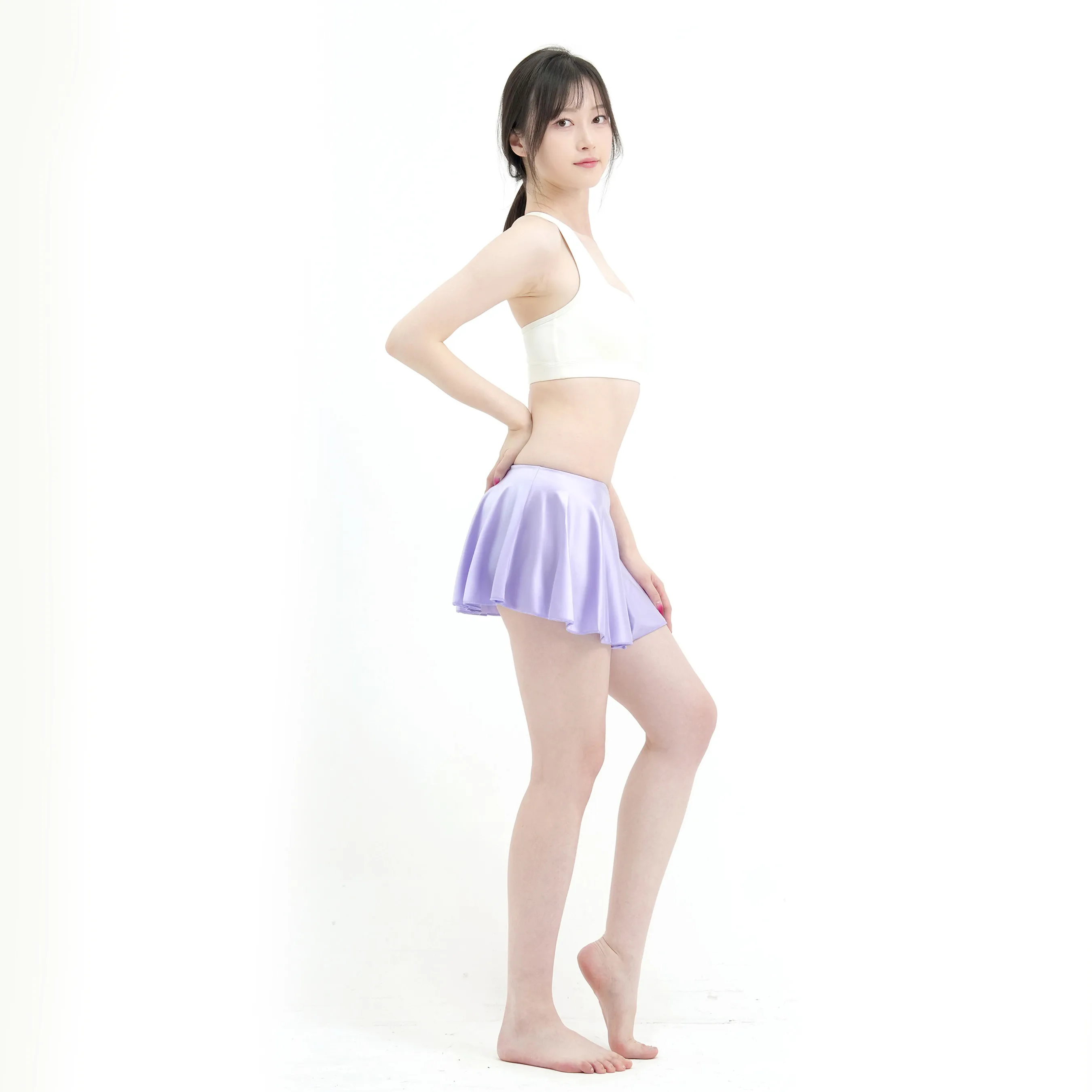 XCKNY Women Sexy Skirts Elastic Smooth Tight Miniskirt Oil Shiny Glossy Pleated Skirt Silk Ballet Buttock Mini Skirt Clubwear